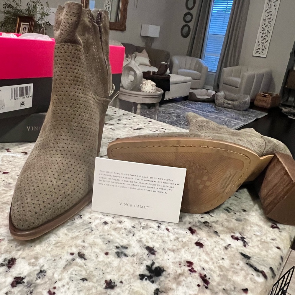 Vince Camuto Women's Taupe Ankle Booties